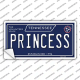 Princess Tennessee Blue Novelty Sticker Decal