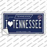 I Heart TN Tennessee Blue Novelty Sticker Decal