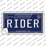 Rider Tennessee Blue Novelty Sticker Decal