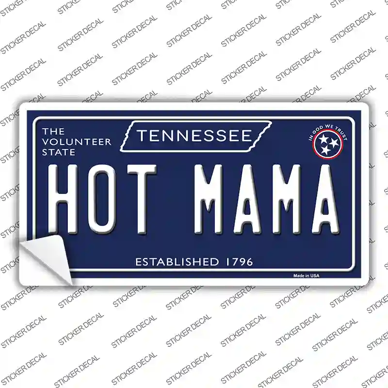 Hot Mama Tennessee Blue Novelty Sticker Decal