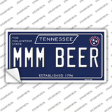 Mmm Beer Tennessee Blue Novelty Sticker Decal