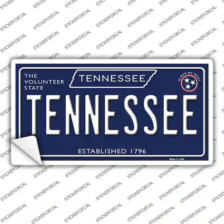 TN Tennessee Blue Novelty Sticker Decal