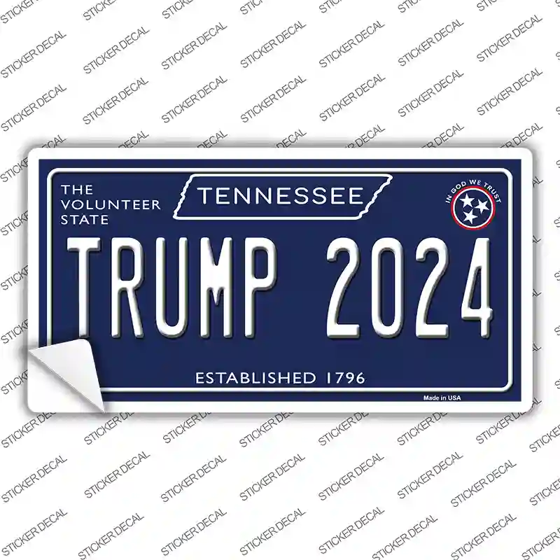 Trump 2024 Tennessee Blue Novelty Sticker Decal