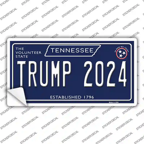 Trump 2024 Tennessee Blue Novelty Sticker Decal