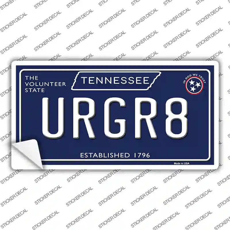 URGR8 Tennessee Blue Novelty Sticker Decal