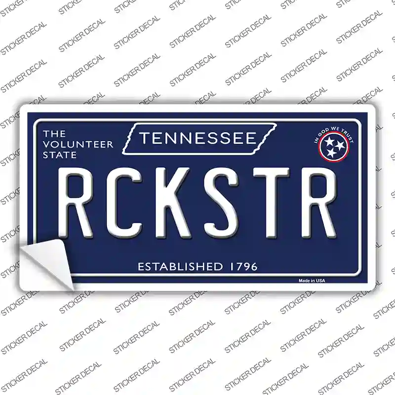 Rckstr Tennessee Blue Novelty Sticker Decal