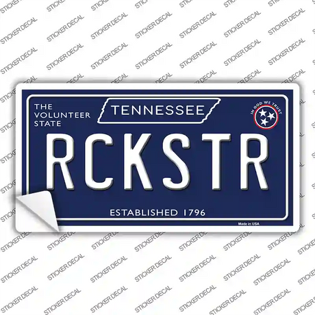 Rckstr Tennessee Blue Novelty Sticker Decal