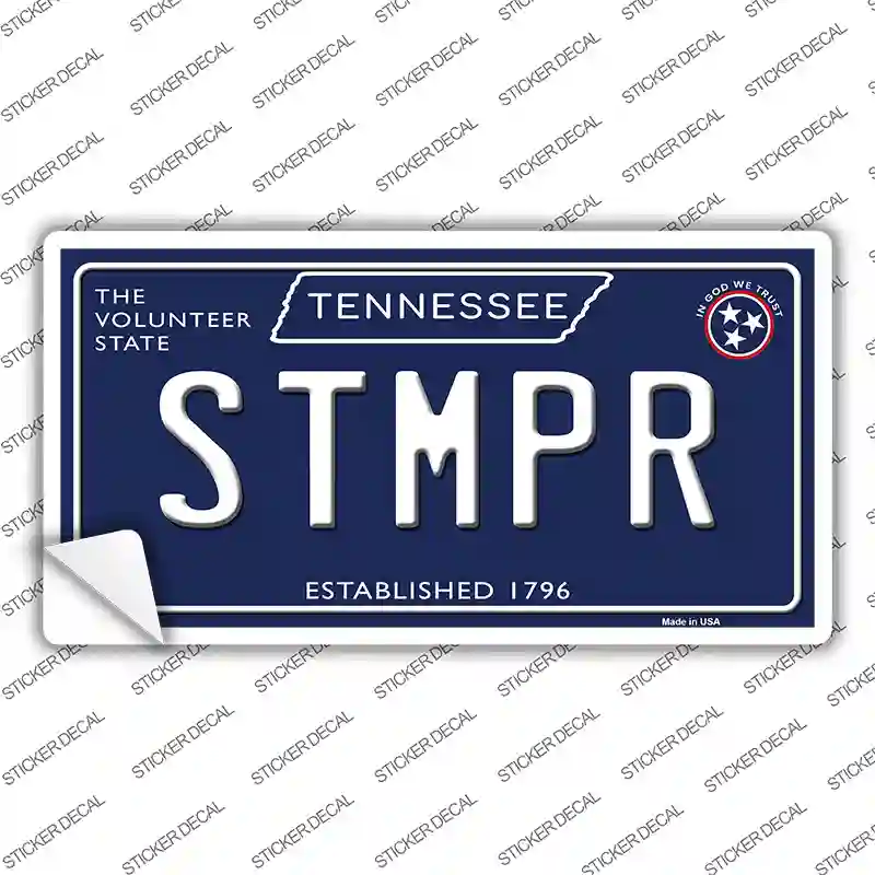 Stmpr Tennessee Blue Novelty Sticker Decal
