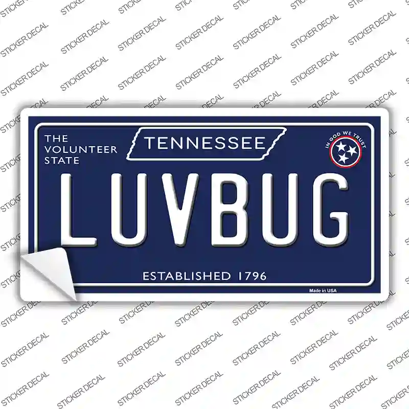 Luv Bug Tennessee Blue Novelty Sticker Decal