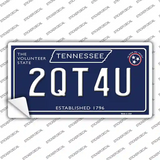 2QT4U Tennessee Blue Novelty Sticker Decal