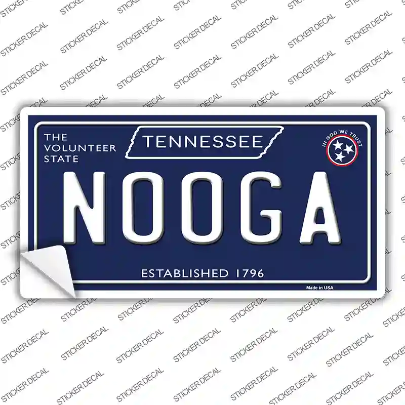 Nooga Tennessee Blue Novelty Sticker Decal