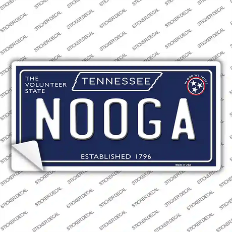 Nooga Tennessee Blue Novelty Sticker Decal