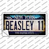 Beasley 11 New York Blue Novelty Sticker Decal