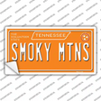 Smoky Mtns Tennessee Orange Novelty Sticker Decal