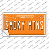Smoky Mtns Tennessee Orange Novelty Sticker Decal