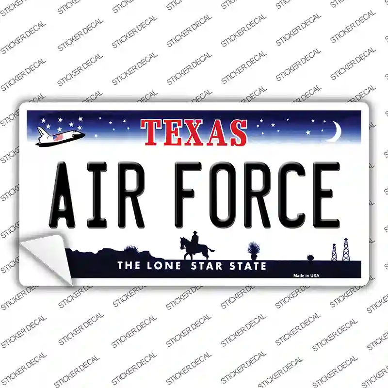 Texas Air Force Novelty Sticker Decal