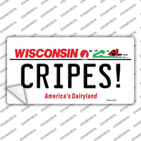 Cripes Wisconsin Novelty Sticker Decal