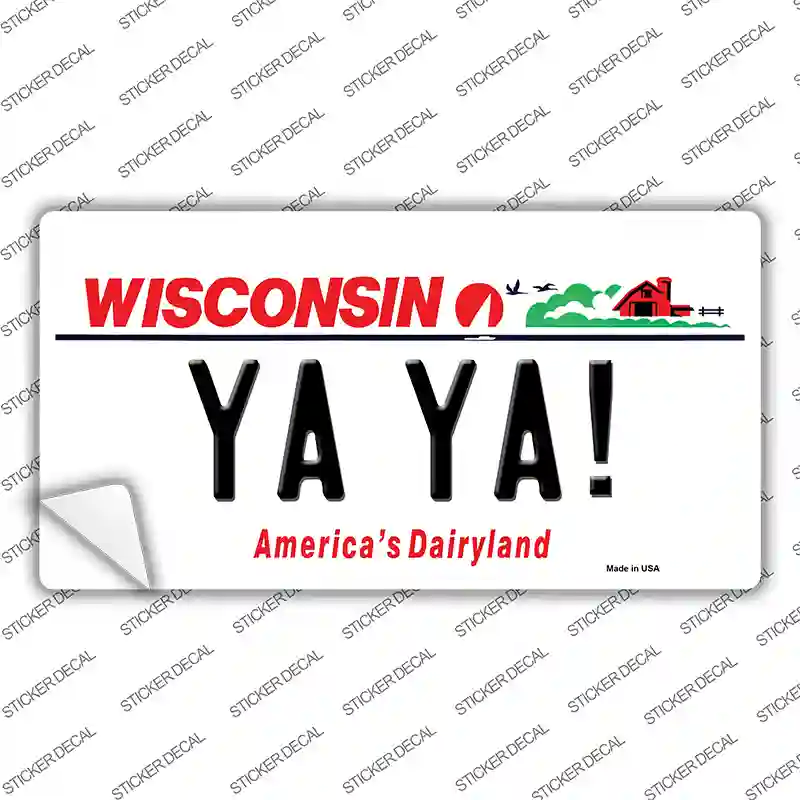 Ya Ya Wisconsin Novelty Sticker Decal