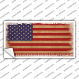 Grunge American Flag Novelty Sticker Decal