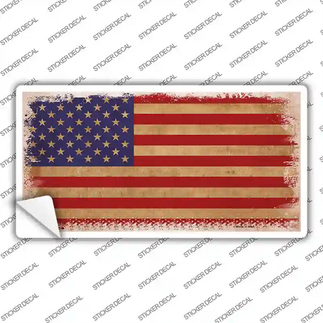Grunge American Flag Novelty Sticker Decal