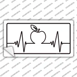 Apple Heart Beat Novelty Sticker Decal