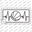Basketball Heart Beat Novelty Sticker Decal