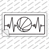 Basketball Heart Beat Novelty Sticker Decal