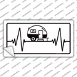 Camping Heart Beat Novelty Sticker Decal
