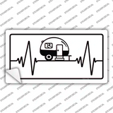 Camping Heart Beat Novelty Sticker Decal