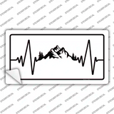 Mountains Heart Beat Novelty Sticker Decal