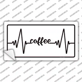 Coffee Heart Beat Novelty Sticker Decal