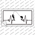 Fishing Heart Beat Novelty Sticker Decal