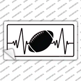 Football Heart Beat Novelty Sticker Decal