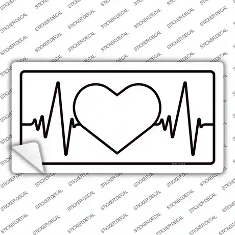 Love Heart Beat Novelty Sticker Decal