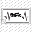 Motorcycle Heart Beat Novelty Sticker Decal