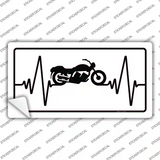 Motorcycle Heart Beat Novelty Sticker Decal