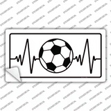 Soccer Heart Beat Novelty Sticker Decal