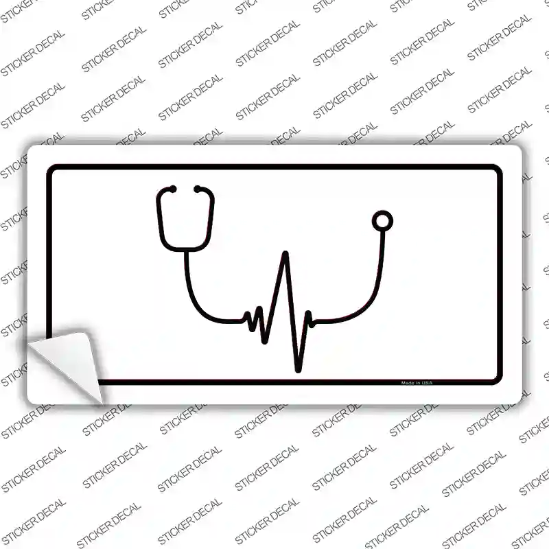 Stethoscope Heart Beat Novelty Sticker Decal