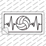 Volleyball Heart Beat Novelty Sticker Decal
