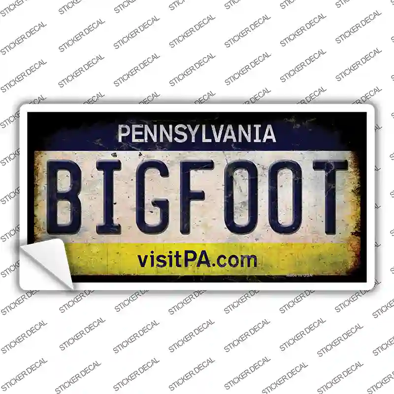 Bigfoot Pennsylvania Novelty Sticker Decal
