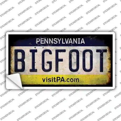 Bigfoot Pennsylvania Novelty Sticker Decal