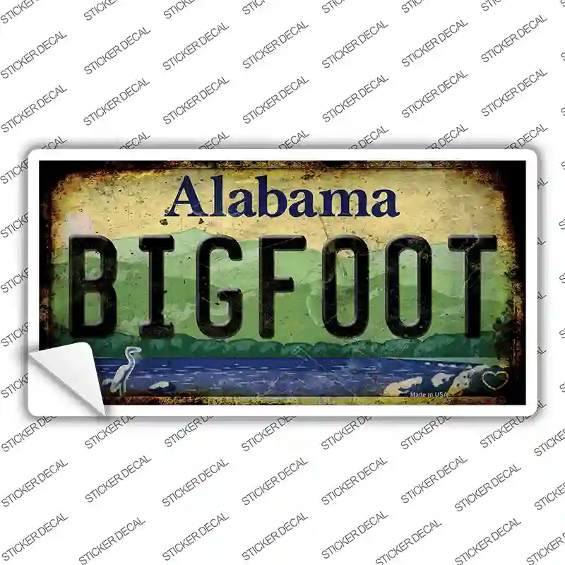 Bigfoot Alabama Novelty Sticker Decal
