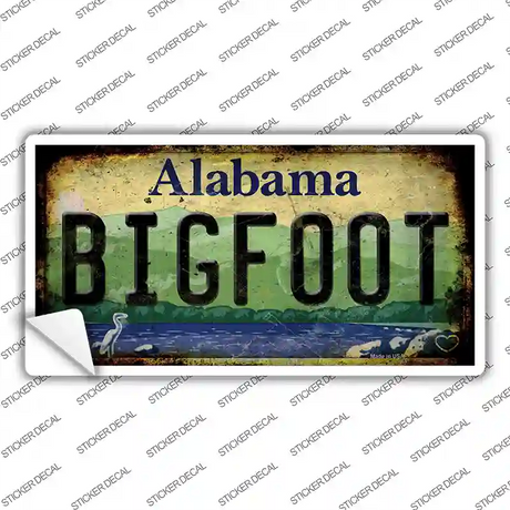 Bigfoot Alabama Novelty Sticker Decal