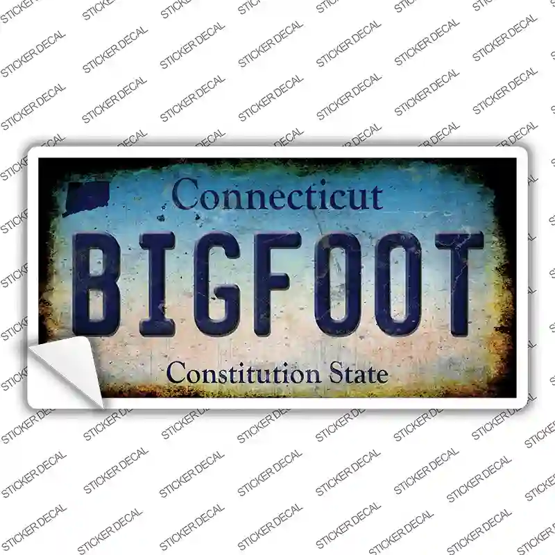 Bigfoot Connecticut Novelty Sticker Decal