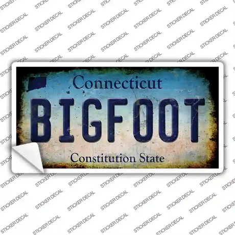 Bigfoot Connecticut Novelty Sticker Decal