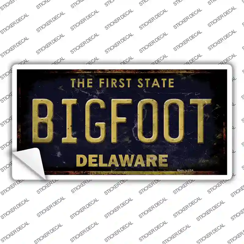 Bigfoot Delaware Novelty Sticker Decal