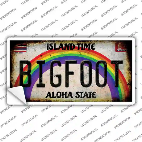 Bigfoot Hawaii Novelty Sticker Decal