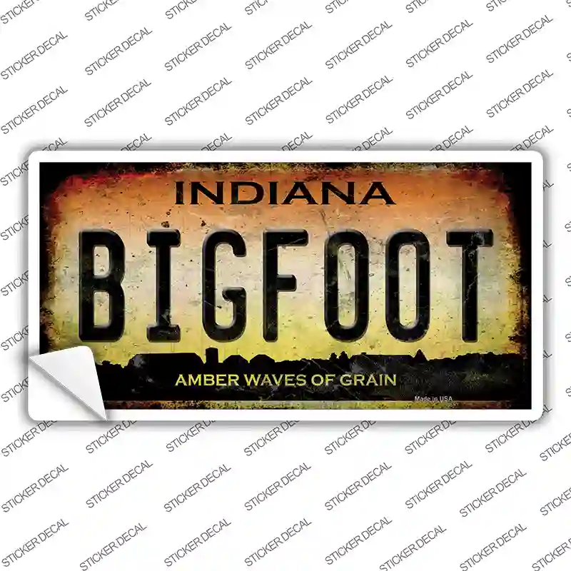 Bigfoot Indiana Novelty Sticker Decal