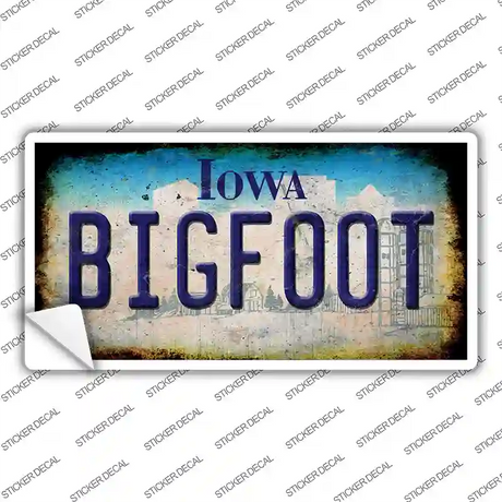 Bigfoot Iowa Novelty Sticker Decal