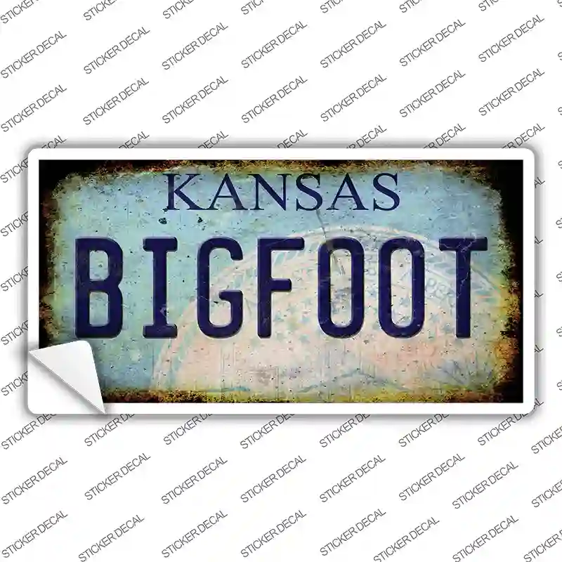 Bigfoot Kansas Novelty Sticker Decal